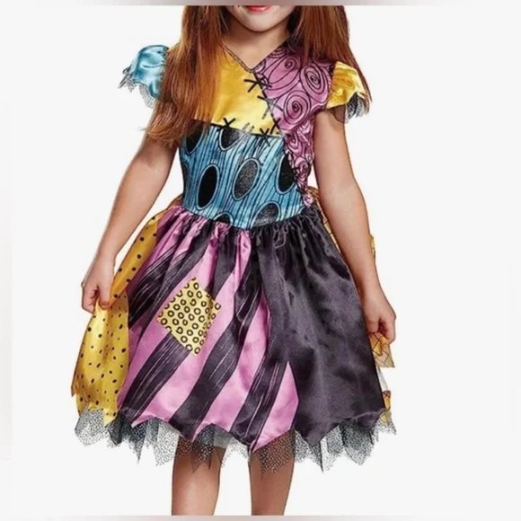 New! Nightmare Before Christmas Classic Sally kids Girls Costume Size L(10/12) - Picture 1 of 3